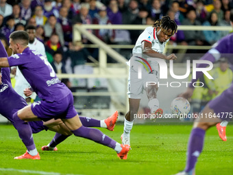 Samuel Chukwueze of AC Milan during the Serie A Enilive match between ACF Fiorentina and AC Milan at Stadio Artemio Franchi on October 06, 2...