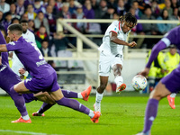 Samuel Chukwueze of AC Milan during the Serie A Enilive match between ACF Fiorentina and AC Milan at Stadio Artemio Franchi on October 06, 2...