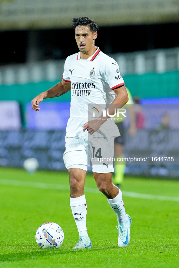 Tijjani Reijnders of AC Milan during the Serie A Enilive match between ACF Fiorentina and AC Milan at Stadio Artemio Franchi on October 06,...