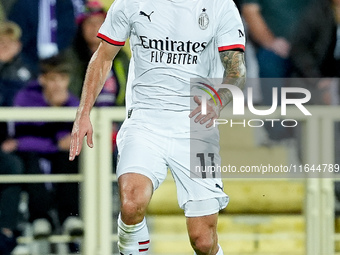 Christian Pulisic of AC Milan during the Serie A Enilive match between ACF Fiorentina and AC Milan at Stadio Artemio Franchi on October 06,...