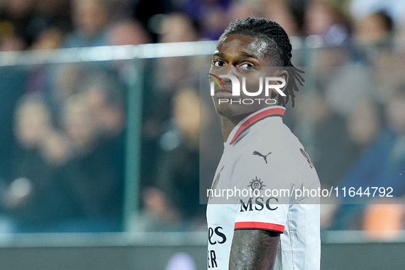 Rafael Leao of AC Milan looks on during the Serie A Enilive match between ACF Fiorentina and AC Milan at Stadio Artemio Franchi on October 0...