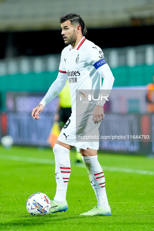 Theo Hernandez of AC Milan during the Serie A Enilive match between ACF Fiorentina and AC Milan at Stadio Artemio Franchi on October 06, 202...