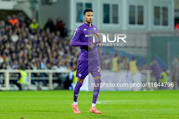 Amir Richardson of ACF Fiorentina during the Serie A Enilive match between ACF Fiorentina and AC Milan at Stadio Artemio Franchi on October...