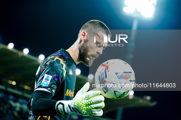 David De Gea of ACF Fiorentina during the Serie A Enilive match between ACF Fiorentina and AC Milan at Stadio Artemio Franchi on October 06,...