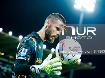 David De Gea of ACF Fiorentina during the Serie A Enilive match between ACF Fiorentina and AC Milan at Stadio Artemio Franchi on October 06,...