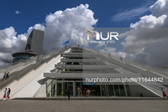 TIRANA, ALBANIA - SEPTEMBER 16:   
View of the Pyramid of Tirana, originally built as a museum dedicated to the communist dictator Enver Hox...