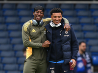 Anthony Elanga of Nottingham Forest and Jadon Sancho of Chelsea participate in the Premier League match between Chelsea and Nottingham Fores...