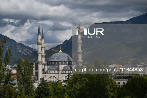 TIRANA, ALBANIA - SEPTEMBER 16:   
View of the Great Mosque of Tirana, also known as Namazgah Mosque, which is currently under construction...