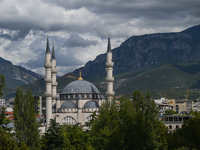 TIRANA, ALBANIA - SEPTEMBER 16:   
View of the Great Mosque of Tirana, also known as Namazgah Mosque, which is currently under construction...