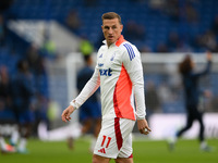 Chris Wood of Nottingham Forest plays during the Premier League match between Chelsea and Nottingham Forest at Stamford Bridge in London, En...