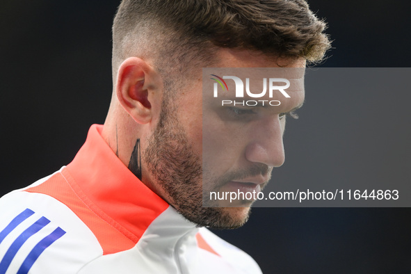 Morato of Nottingham Forest plays during the Premier League match between Chelsea and Nottingham Forest at Stamford Bridge in London, Englan...