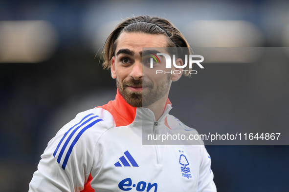 Jota Silva of Nottingham Forest participates in the Premier League match between Chelsea and Nottingham Forest at Stamford Bridge in London,...