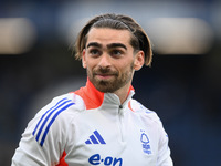 Jota Silva of Nottingham Forest participates in the Premier League match between Chelsea and Nottingham Forest at Stamford Bridge in London,...