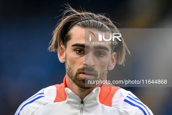 Jota Silva of Nottingham Forest participates in the Premier League match between Chelsea and Nottingham Forest at Stamford Bridge in London,...