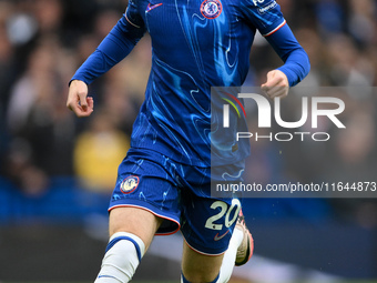 Cole Palmer of Chelsea during the Premier League match between Chelsea and Nottingham Forest at Stamford Bridge in London, England, on Octob...