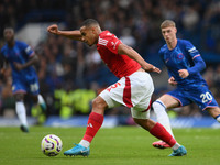 Murillo of Nottingham Forest is in action during the Premier League match between Chelsea and Nottingham Forest at Stamford Bridge in London...