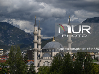 TIRANA, ALBANIA - SEPTEMBER 16:   
View of the Great Mosque of Tirana, also known as Namazgah Mosque, which is currently under construction...