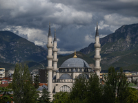 TIRANA, ALBANIA - SEPTEMBER 16:   
View of the Great Mosque of Tirana, also known as Namazgah Mosque, which is currently under construction...