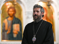 TIRANA, ALBANIA - SEPTEMBER 16:   
Asti, Bishop of Bylis of the Albanian Orthodox Church, speaks inside the Resurrection of Christ Orthodox...