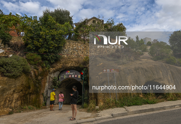 TIRANA, ALBANIA - SEPTEMBER 16:   
The entrance to the Bunk'Art Museum, a vast underground bunker built for Enver Hoxha and high-ranking dig...