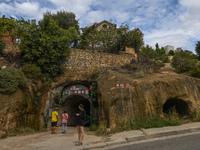 TIRANA, ALBANIA - SEPTEMBER 16:   
The entrance to the Bunk'Art Museum, a vast underground bunker built for Enver Hoxha and high-ranking dig...