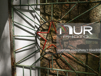 TIRANA, ALBANIA - SEPTEMBER 16:   
One of the entrances to the Bunk'Art Museum, a vast underground bunker built for Enver Hoxha and high-ran...