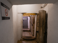 TIRANA, ALBANIA - SEPTEMBER 16:   
Inside view of the Bunk'Art Museum, a vast underground bunker built for Enver Hoxha and high-ranking dign...