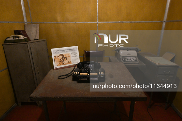 TIRANA, ALBANIA - SEPTEMBER 16:   
View of Enver Hoxha's room inside the Bunk'Art Museum, a vast underground bunker built for the former Alb...