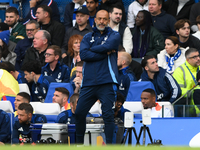 Nuno Espirito Santo, Nottingham Forest head coach, looks on during the Premier League match between Chelsea and Nottingham Forest at Stamfor...