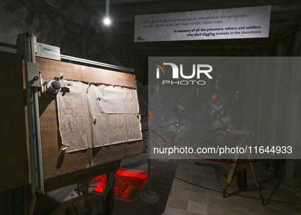 TIRANA, ALBANIA - SEPTEMBER 16:   
View inside the Bunk'Art Museum, a vast underground bunker built for the former Albanian dictator and hig...