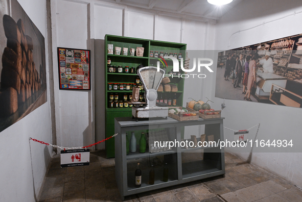 TIRANA, ALBANIA - SEPTEMBER 16:   
View of the small shop inside the Bunk'Art Museum, a vast underground bunker built for the former Albania...