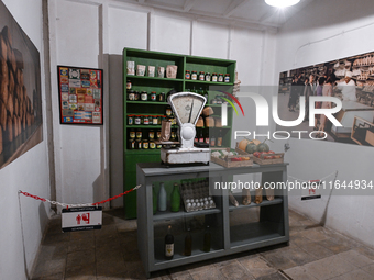 TIRANA, ALBANIA - SEPTEMBER 16:   
View of the small shop inside the Bunk'Art Museum, a vast underground bunker built for the former Albania...