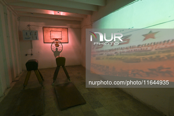 TIRANA, ALBANIA - SEPTEMBER 16:   
View of the sport hall inside the Bunk'Art Museum, a vast underground bunker built for the former Albania...