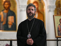 TIRANA, ALBANIA - SEPTEMBER 16:   
Asti, Bishop of Bylis of the Albanian Orthodox Church, speaks inside the Resurrection of Christ Orthodox...