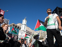 People demand ceasefires in Palestine and Lebanon at the White House in Washington, DC, on October 5, 2024. The protest is one of many world...