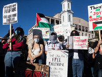 People demand ceasefires in Palestine and Lebanon at the White House in Washington, DC, on October 5, 2024. The protest is one of many world...