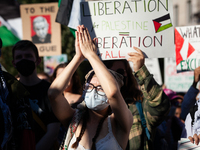 People demand ceasefires in Palestine and Lebanon at the White House in Washington, DC, on October 5, 2024. The protest is one of many world...