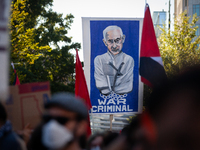 People demand ceasefires in Palestine and Lebanon at the White House in Washington, DC, on October 5, 2024. The protest is one of many world...