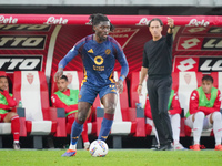 Kouadio Kone participates in the match between AC Monza and AS Roma, Serie A, at U-Power Stadium in Monza, Italy, on October 6, 2024. (