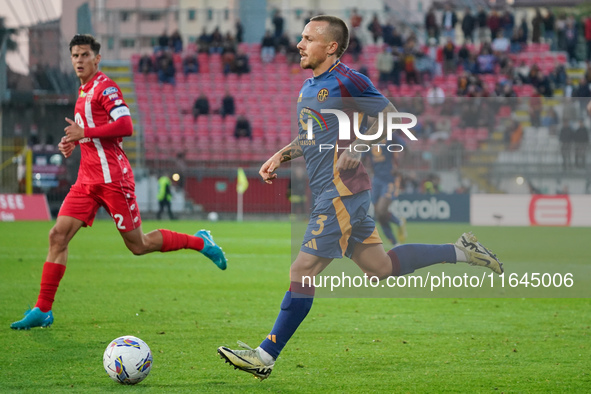 Angelino plays during the AC Monza against AS Roma match in Serie A at U-Power Stadium in Monza, Italy, on October 6, 2024. 