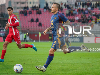 Angelino plays during the AC Monza against AS Roma match in Serie A at U-Power Stadium in Monza, Italy, on October 6, 2024. (