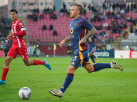 Angelino plays during the AC Monza against AS Roma match in Serie A at U-Power Stadium in Monza, Italy, on October 6, 2024. (