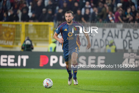 Bryan Cristante plays during the match between AC Monza and AS Roma in Serie A at U-Power Stadium in Monza, Italy, on October 6, 2024. 