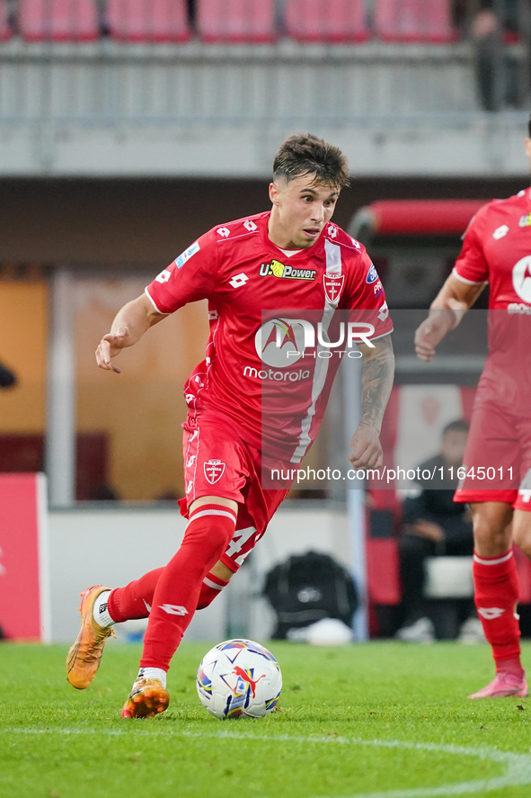 Alessandro Bianco participates in the match between AC Monza and AS Roma, Serie A, at U-Power Stadium in Monza, Italy, on October 6, 2024. 