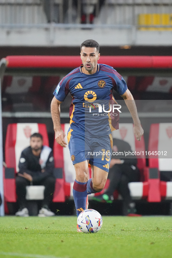 Zeki Celik participates in the match between AC Monza and AS Roma, Serie A, at U-Power Stadium in Monza, Italy, on October 6, 2024. 