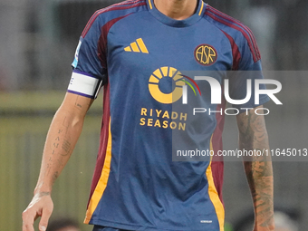 Lorenzo Pellegrini participates in the match between AC Monza and AS Roma, Serie A, at U-Power Stadium in Monza, Italy, on October 6, 2024....