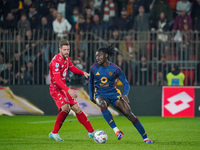 Kouadio Kone participates in the match between AC Monza and AS Roma, Serie A, at U-Power Stadium in Monza, Italy, on October 6, 2024. (