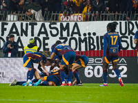 Artem Dovbyk celebrates the goal with his teammates during the match between AC Monza and AS Roma, Serie A, at U-Power Stadium in Monza, Ita...