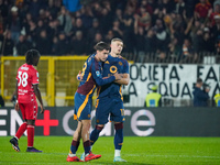 Artem Dovbyk celebrates the goal with his teammates during the match between AC Monza and AS Roma, Serie A, at U-Power Stadium in Monza, Ita...