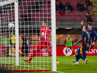 Dany Mota scores a goal during the match between AC Monza and AS Roma in Serie A at U-Power Stadium in Monza, Italy, on October 6, 2024. (